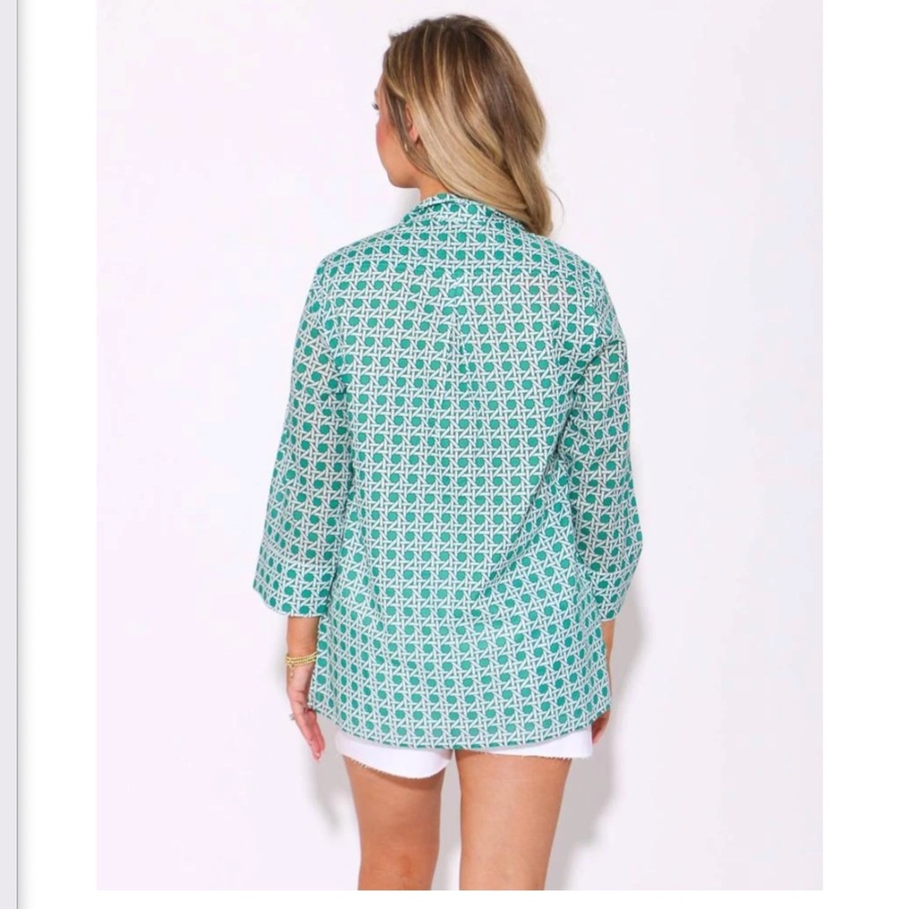 Jude Connally XXL cricket top tunic petite rattan jade green nwt - Picture 4 of 9